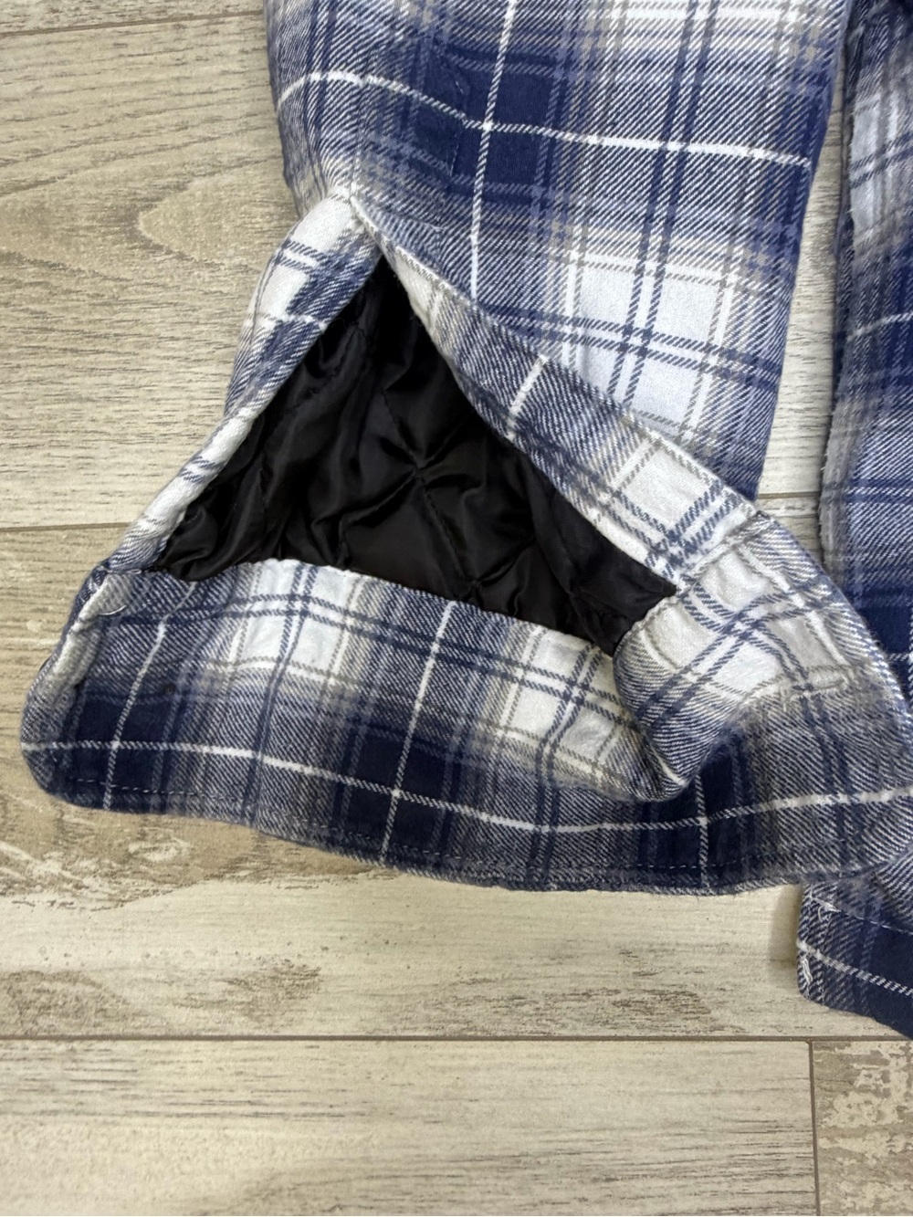 RedHead Mens Large Hooded Flannel Shirt Jacket Plaid Quilted Lined Shacket EUC - Picture 8 of 10